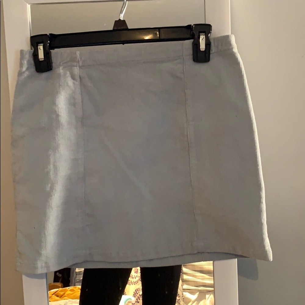 Light blue corduroy skirt